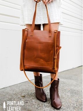 Portland Leather - crossbody tote - Dakota